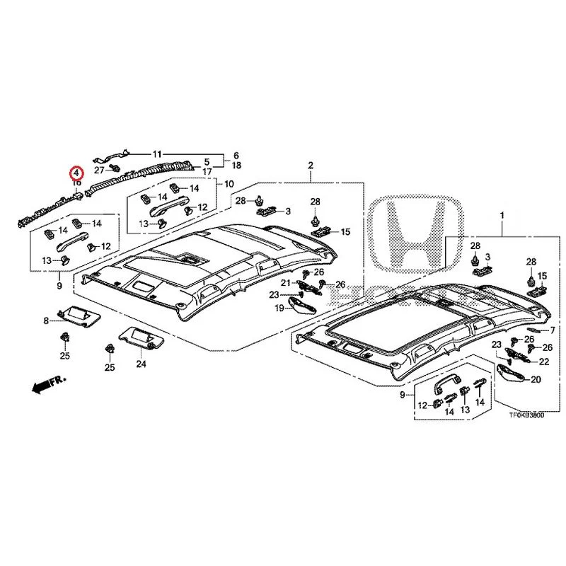 [NEW] JDM HONDA FIT GE8 2012 Roof Lining GENUINE OEM - Image 4