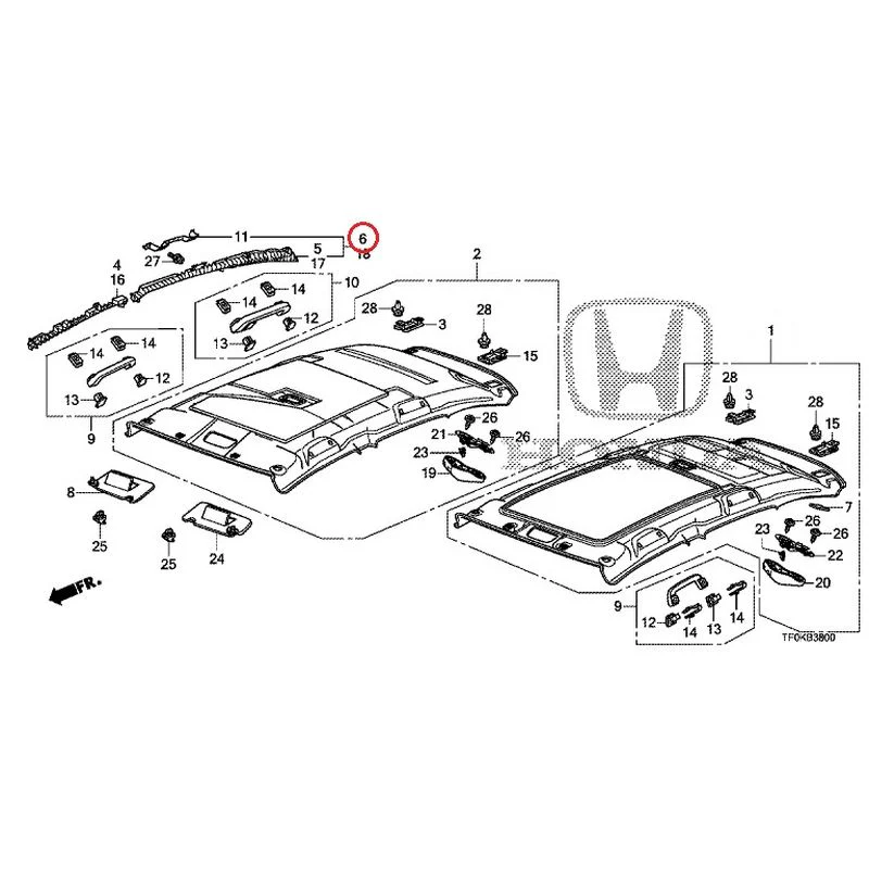 [NEW] JDM HONDA FIT GE8 2012 Roof Lining GENUINE OEM - Image 5