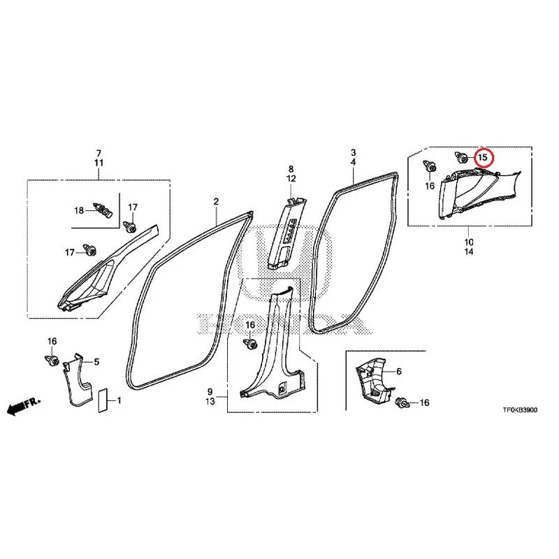 [NEW] JDM HONDA FIT GE8 2012 Pillar Garnish GENUINE OEM - Image 20