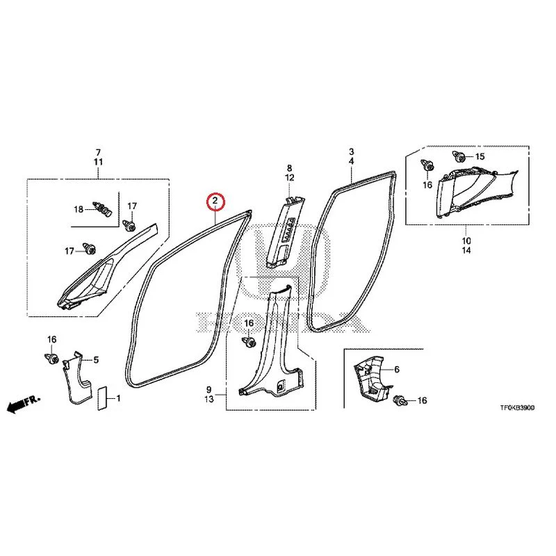 [NEW] JDM HONDA FIT GE8 2012 Pillar Garnish GENUINE OEM - Image 3