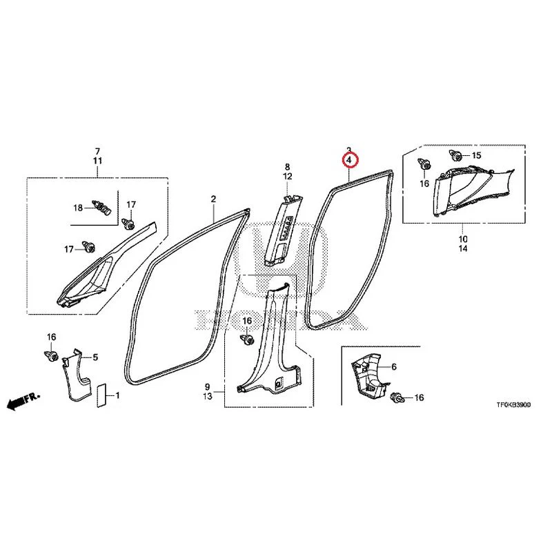 [NEW] JDM HONDA FIT GE8 2012 Pillar Garnish GENUINE OEM - Image 5