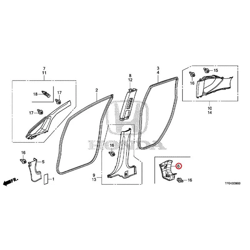 [NEW] JDM HONDA FIT GE8 2012 Pillar Garnish GENUINE OEM - Image 7