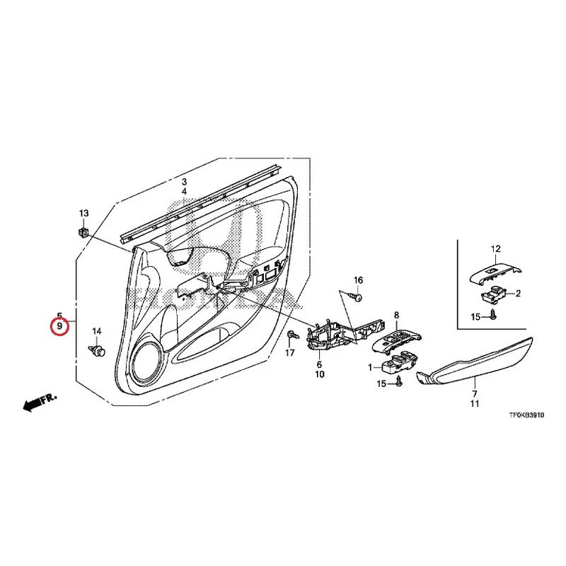 [NEW] JDM HONDA FIT GE8 2012 Front Door Lining GENUINE OEM - Image 10