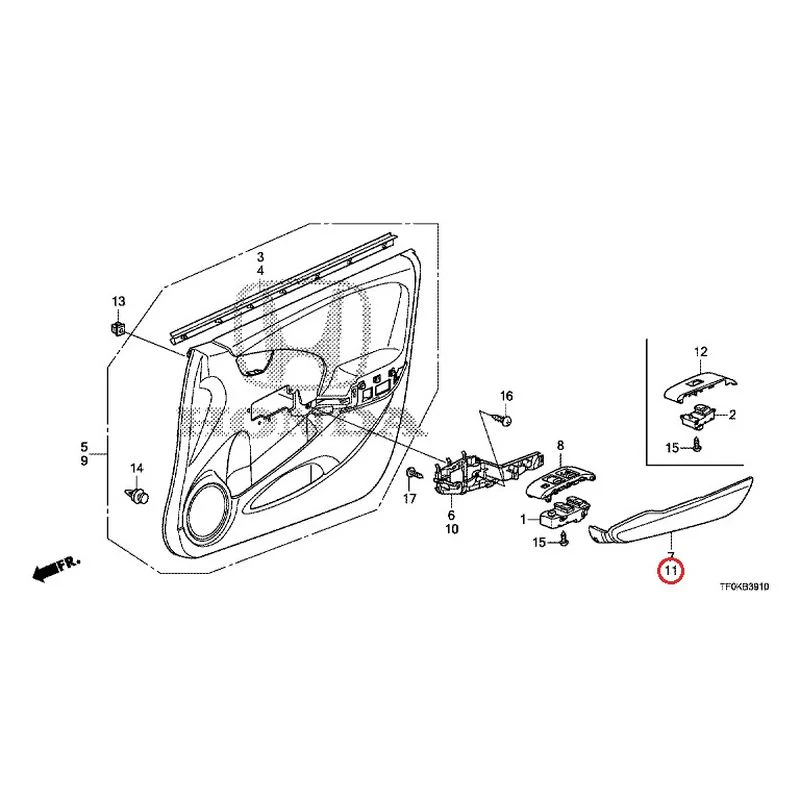 [NEW] JDM HONDA FIT GE8 2012 Front Door Lining GENUINE OEM - Image 12