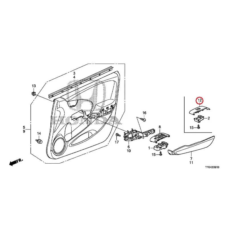 [NEW] JDM HONDA FIT GE8 2012 Front Door Lining GENUINE OEM - Image 13