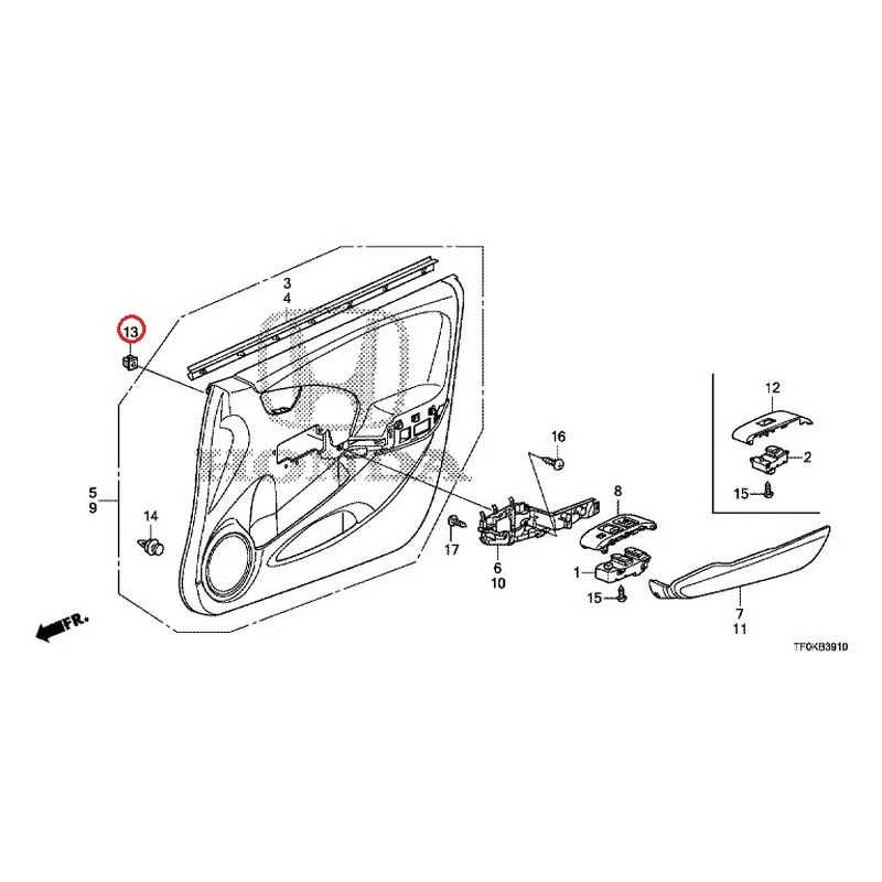 [NEW] JDM HONDA FIT GE8 2012 Front Door Lining GENUINE OEM - Image 14