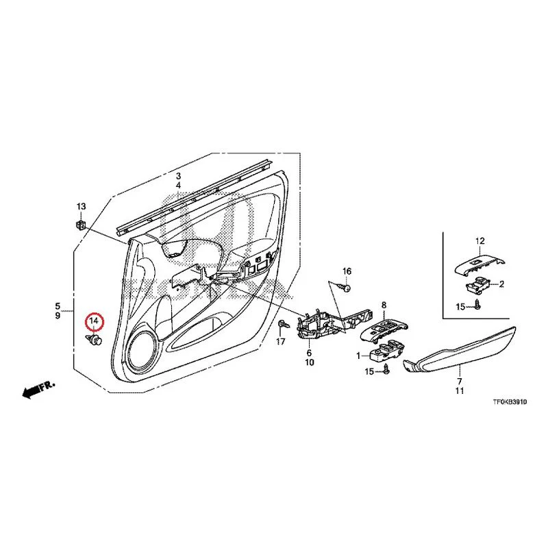 [NEW] JDM HONDA FIT GE8 2012 Front Door Lining GENUINE OEM - Image 15