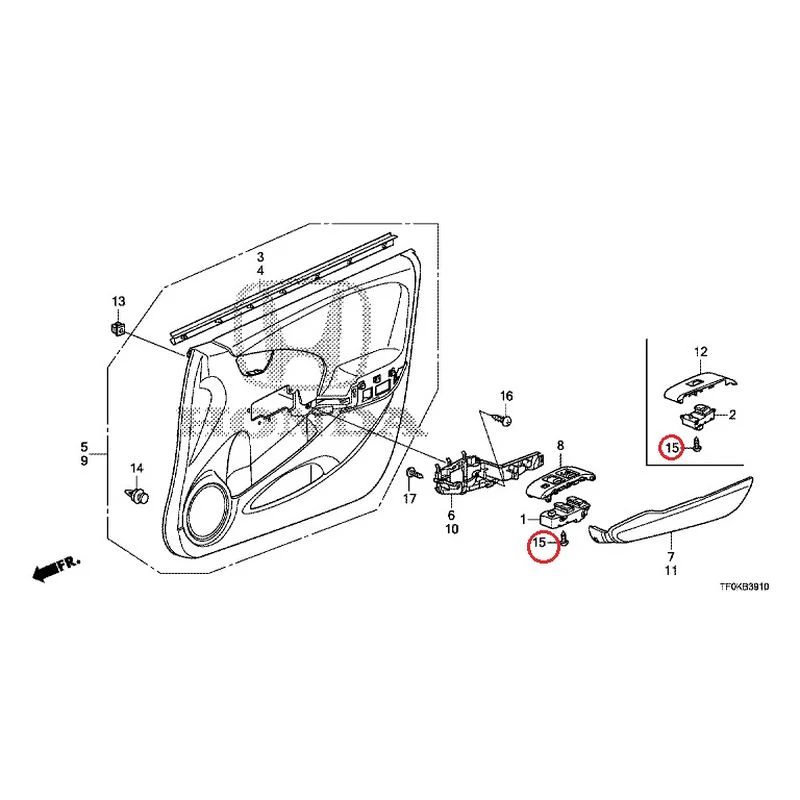 [NEW] JDM HONDA FIT GE8 2012 Front Door Lining GENUINE OEM - Image 16
