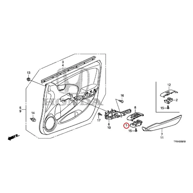[NEW] JDM HONDA FIT GE8 2012 Front Door Lining GENUINE OEM - Image 2