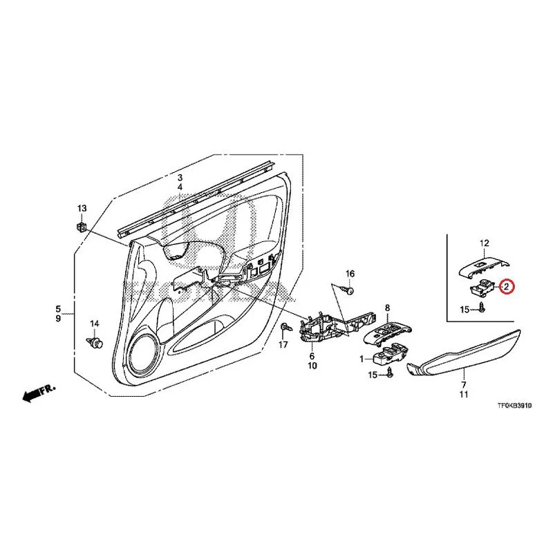 [NEW] JDM HONDA FIT GE8 2012 Front Door Lining GENUINE OEM - Image 3