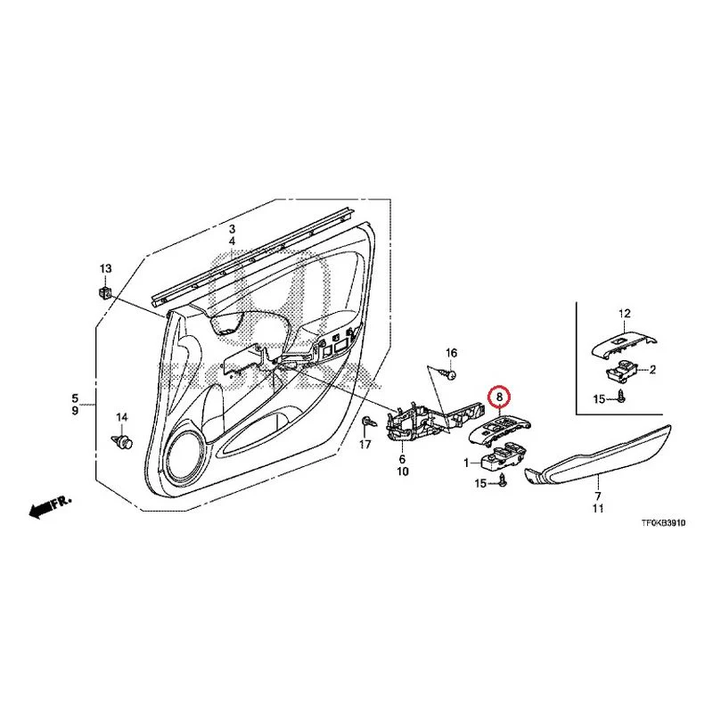 [NEW] JDM HONDA FIT GE8 2012 Front Door Lining GENUINE OEM - Image 9