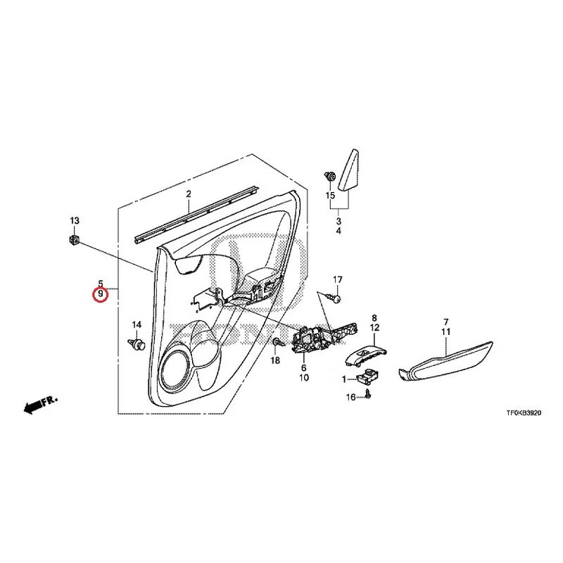 [NEW] JDM HONDA FIT GE8 2012 Rear Door Lining GENUINE OEM - Image 10
