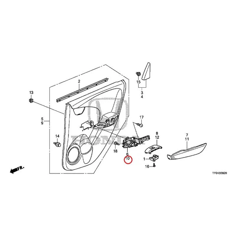 [NEW] JDM HONDA FIT GE8 2012 Rear Door Lining GENUINE OEM - Image 11