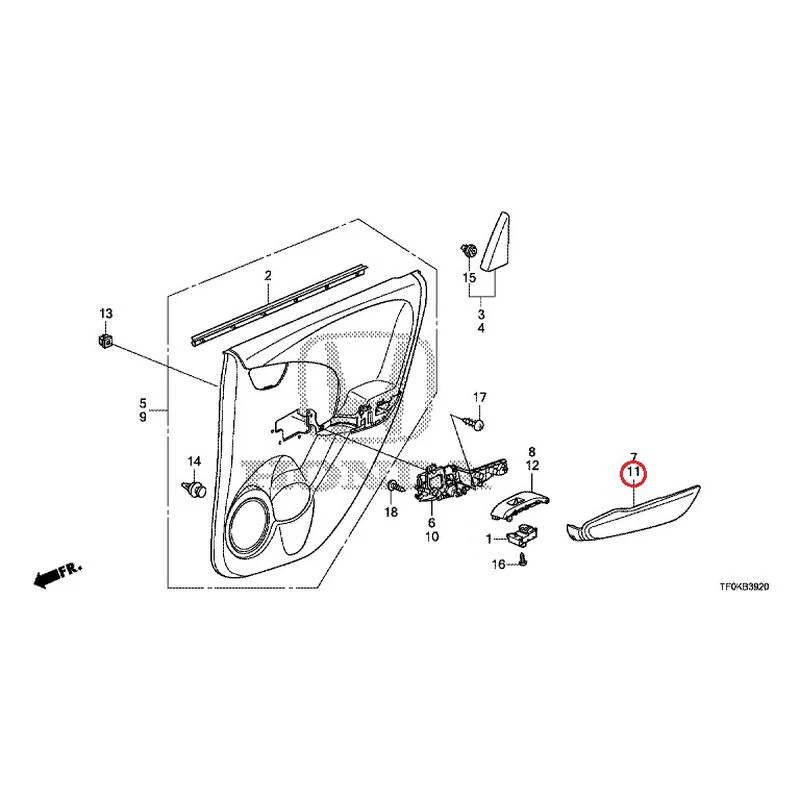 [NEW] JDM HONDA FIT GE8 2012 Rear Door Lining GENUINE OEM - Image 12