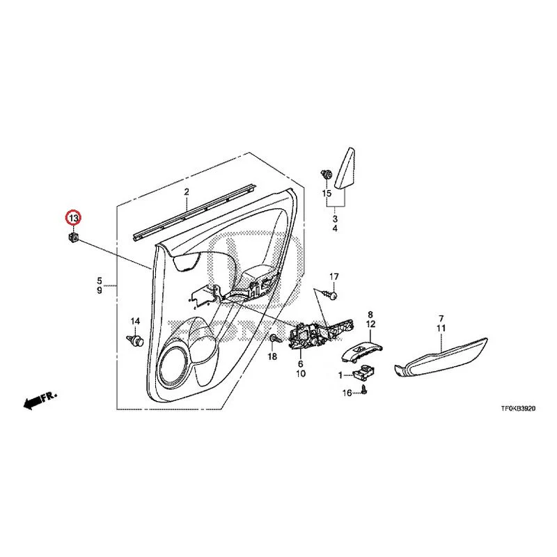 [NEW] JDM HONDA FIT GE8 2012 Rear Door Lining GENUINE OEM - Image 14