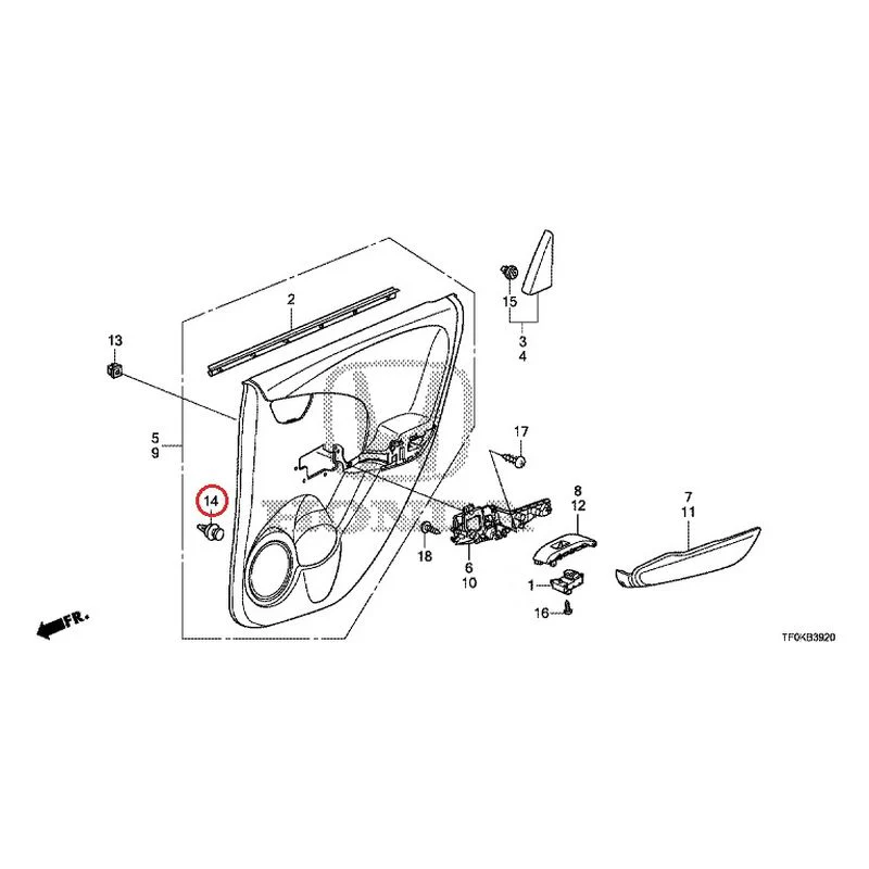 [NEW] JDM HONDA FIT GE8 2012 Rear Door Lining GENUINE OEM - Image 15