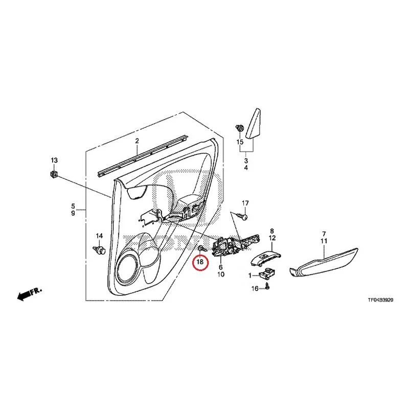 [NEW] JDM HONDA FIT GE8 2012 Rear Door Lining GENUINE OEM - Image 19