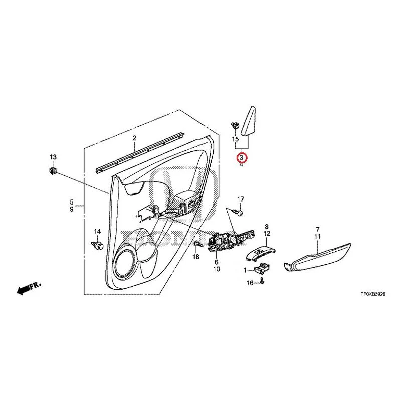 [NEW] JDM HONDA FIT GE8 2012 Rear Door Lining GENUINE OEM - Image 4