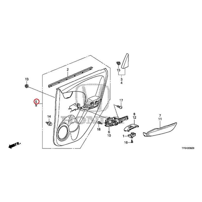 [NEW] JDM HONDA FIT GE8 2012 Rear Door Lining GENUINE OEM - Image 6