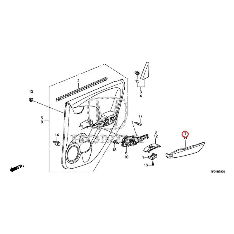 [NEW] JDM HONDA FIT GE8 2012 Rear Door Lining GENUINE OEM - Image 8