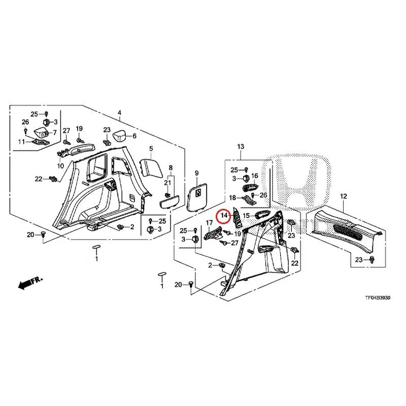 [NEW] JDM HONDA FIT GE8 2012 Side Lining GENUINE OEM - Image 10