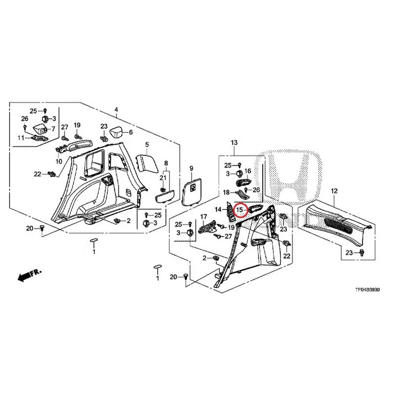 [NEW] JDM HONDA FIT GE8 2012 Side Lining GENUINE OEM - Image 11