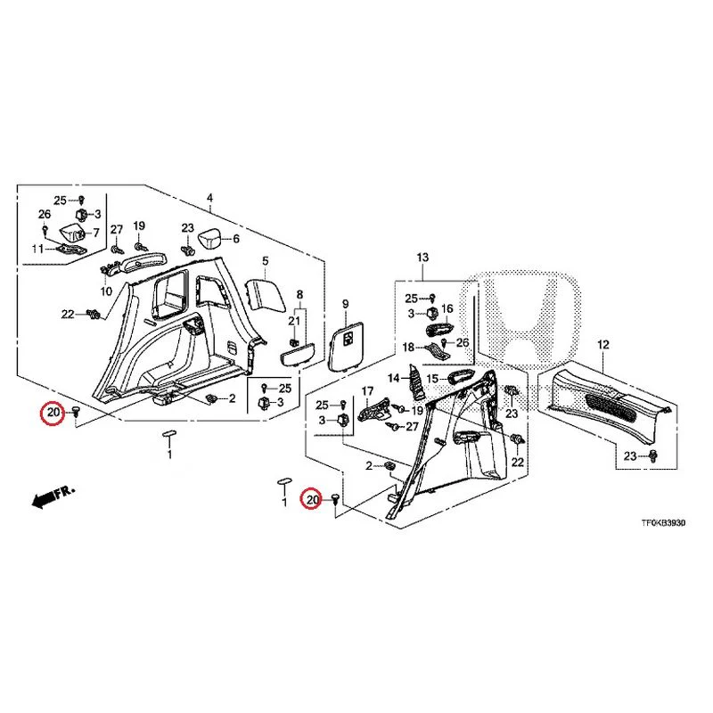 [NEW] JDM HONDA FIT GE8 2012 Side Lining GENUINE OEM - Image 12