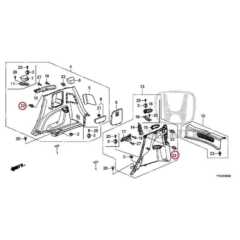 [NEW] JDM HONDA FIT GE8 2012 Side Lining GENUINE OEM - Image 14
