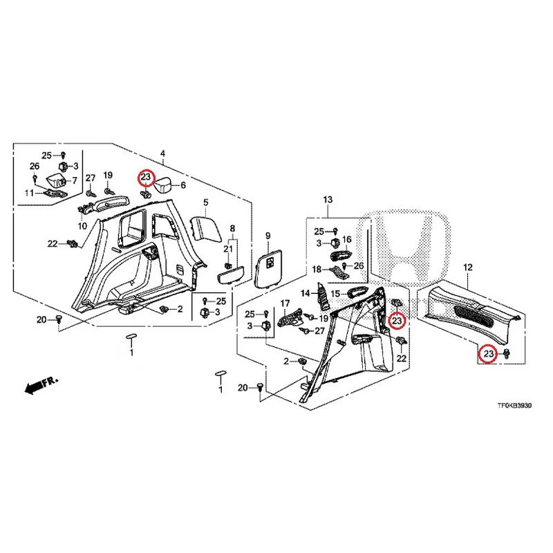 [NEW] JDM HONDA FIT GE8 2012 Side Lining GENUINE OEM - Image 15