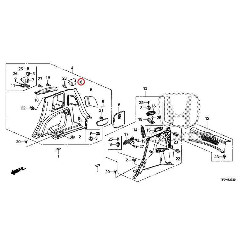 [NEW] JDM HONDA FIT GE8 2012 Side Lining GENUINE OEM - Image 6
