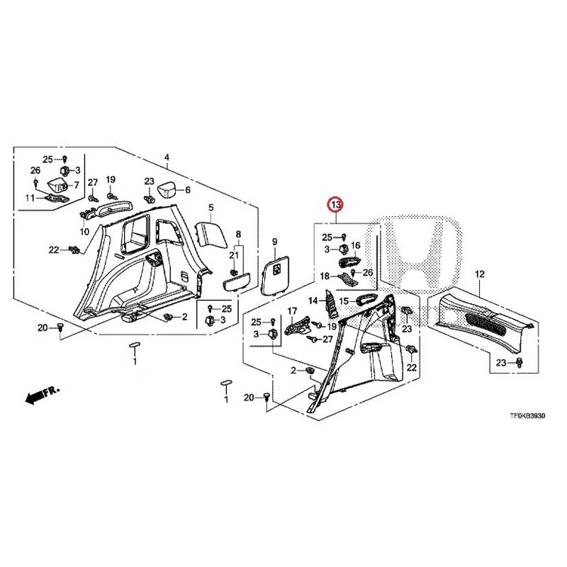 [NEW] JDM HONDA FIT GE8 2012 Side Lining GENUINE OEM - Image 9