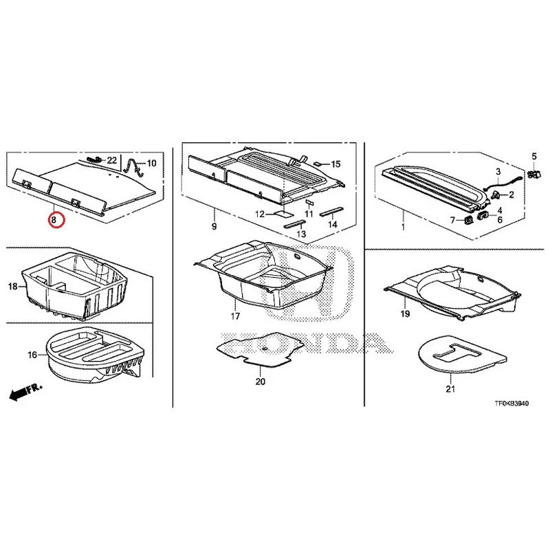[NEW] JDM HONDA FIT GE8 2012 Cargo Flooring GENUINE OEM - Image 2
