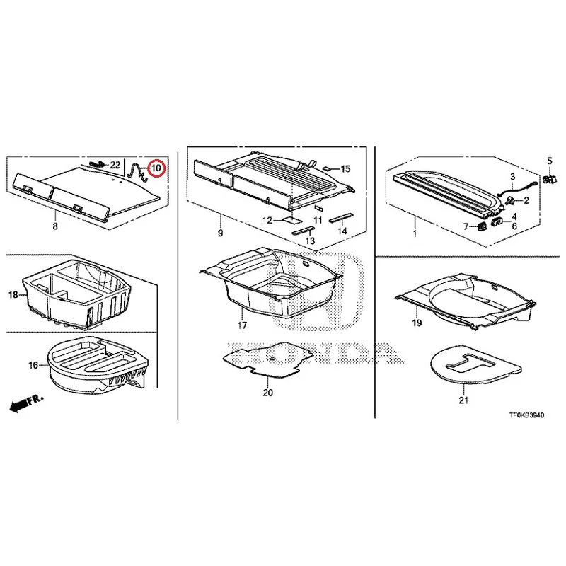 [NEW] JDM HONDA FIT GE8 2012 Cargo Flooring GENUINE OEM - Image 3