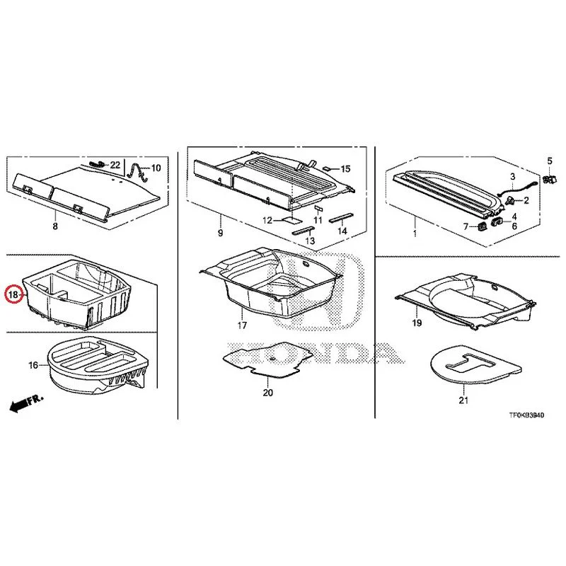 [NEW] JDM HONDA FIT GE8 2012 Cargo Flooring GENUINE OEM - Image 4
