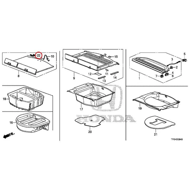 [NEW] JDM HONDA FIT GE8 2012 Cargo Flooring GENUINE OEM - Image 5