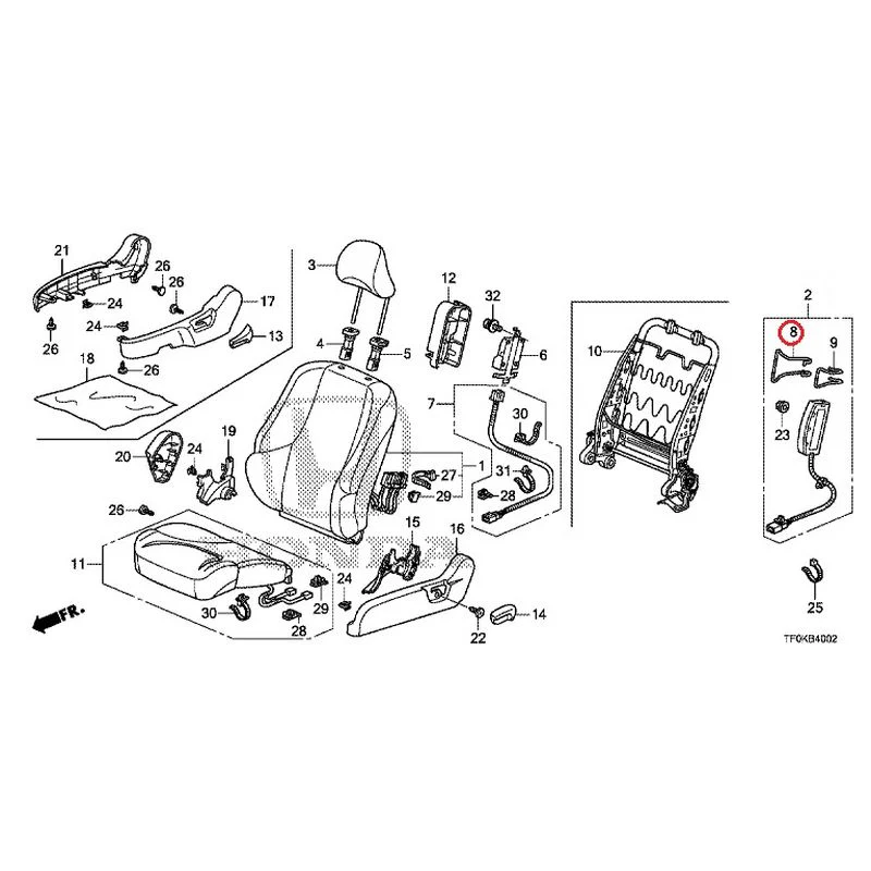 [NEW] JDM HONDA FIT GE8 2012 Front Seat (Passenger Side) (1) GENUINE OEM - Image 12
