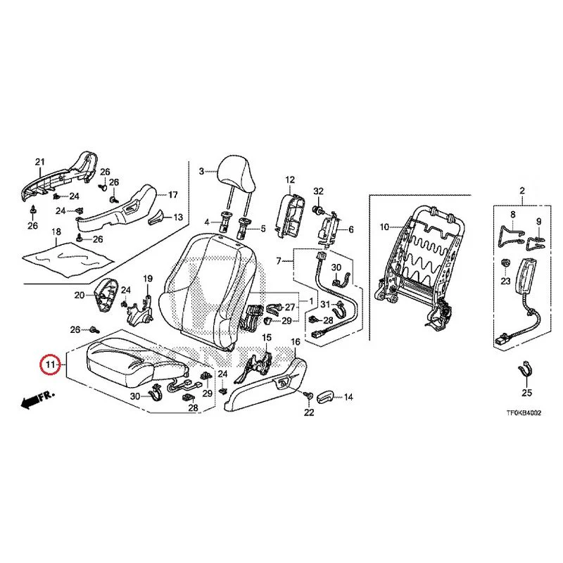 [NEW] JDM HONDA FIT GE8 2012 Front Seat (Passenger Side) (1) GENUINE OEM - Image 16