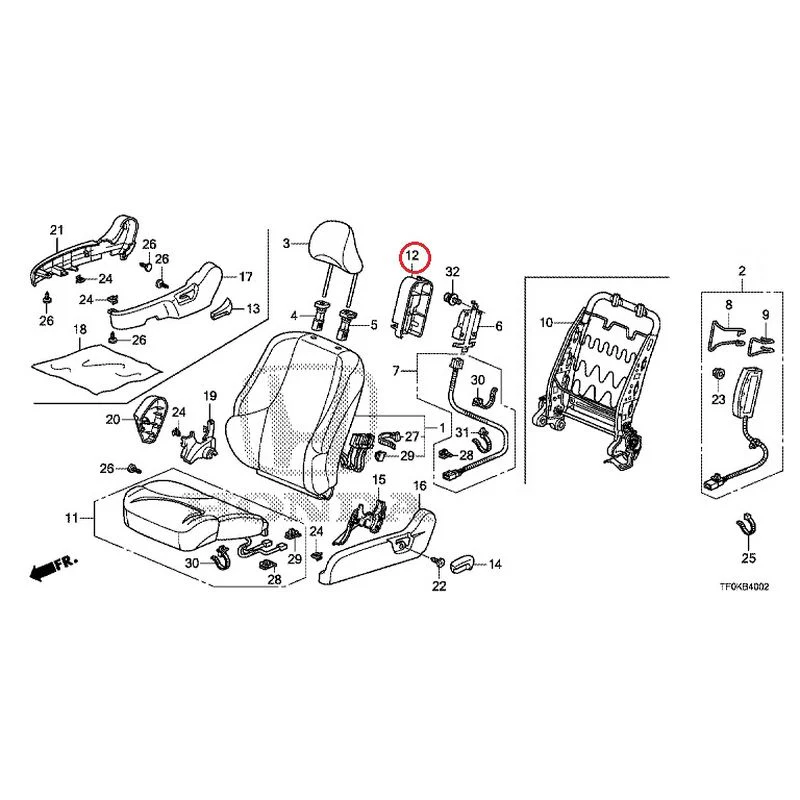 [NEW] JDM HONDA FIT GE8 2012 Front Seat (Passenger Side) (1) GENUINE OEM - Image 18