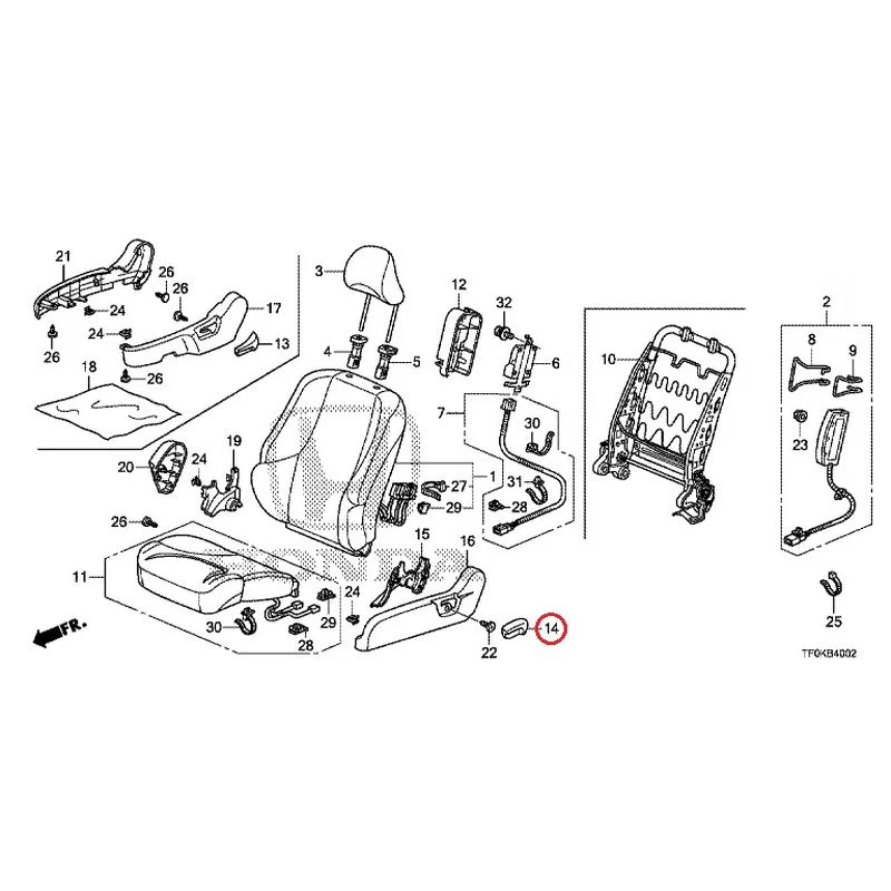 [NEW] JDM HONDA FIT GE8 2012 Front Seat (Passenger Side) (1) GENUINE OEM - Image 19