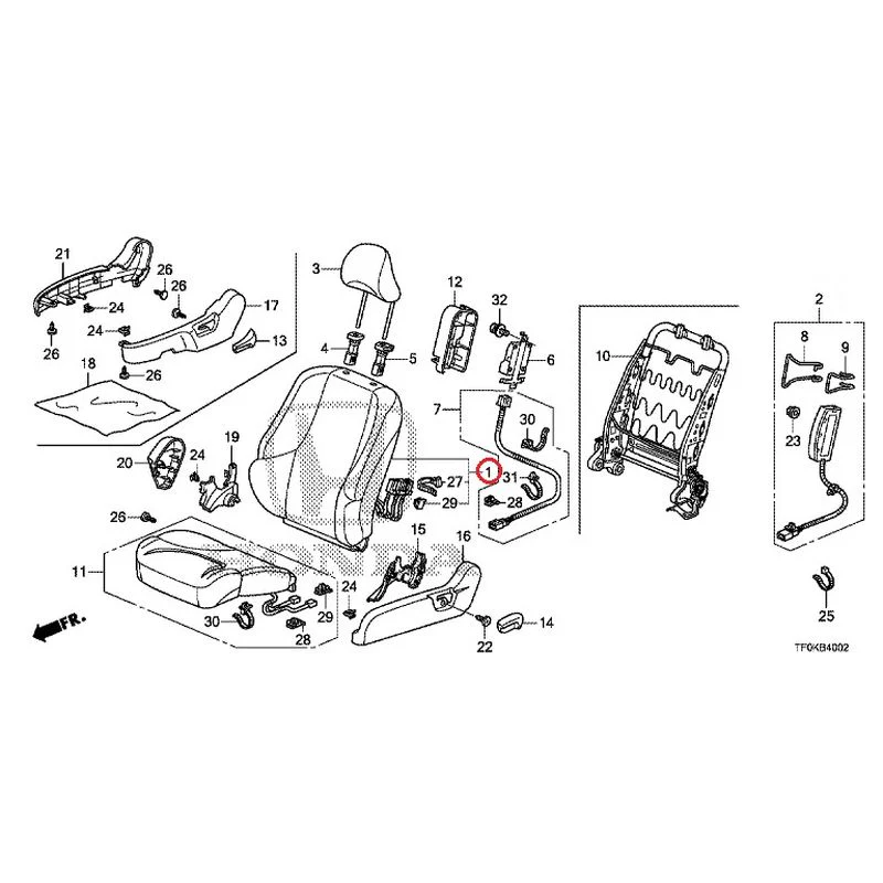 [NEW] JDM HONDA FIT GE8 2012 Front Seat (Passenger Side) (1) GENUINE OEM - Image 2