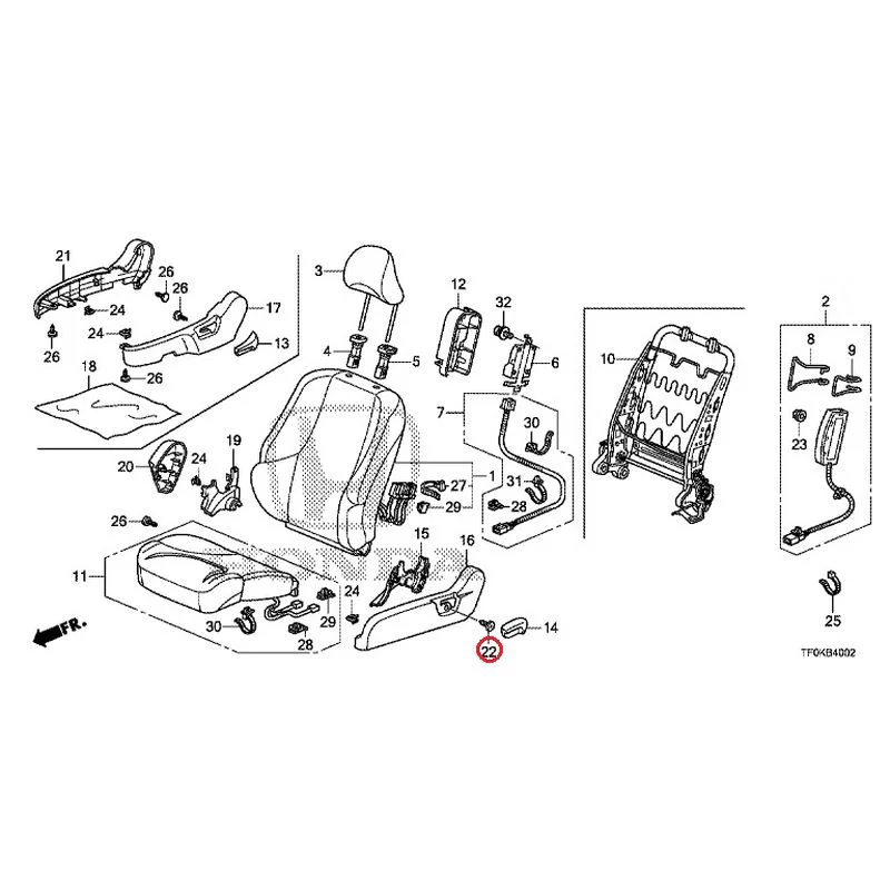 [NEW] JDM HONDA FIT GE8 2012 Front Seat (Passenger Side) (1) GENUINE OEM - Image 24