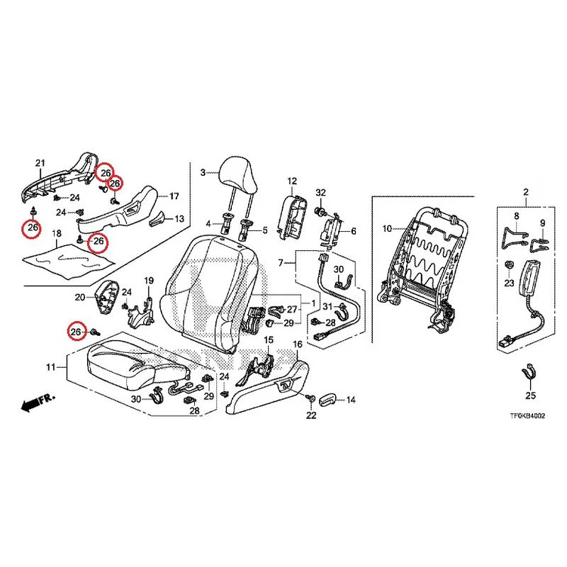 [NEW] JDM HONDA FIT GE8 2012 Front Seat (Passenger Side) (1) GENUINE OEM - Image 28