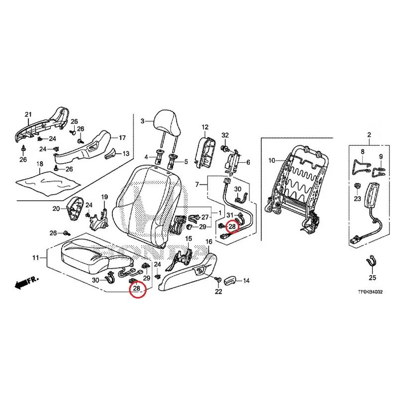 [NEW] JDM HONDA FIT GE8 2012 Front Seat (Passenger Side) (1) GENUINE OEM - Image 29