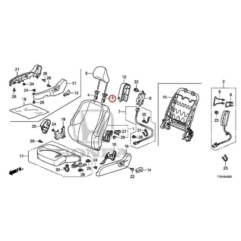 [NEW] JDM HONDA FIT GE8 2012 Front Seat (Passenger Side) (1) GENUINE OEM - Image 9