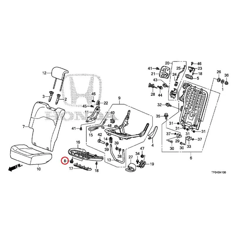 [NEW] JDM HONDA FIT GE8 2012 Rear seat back (R.) (1) GENUINE OEM - Image 10