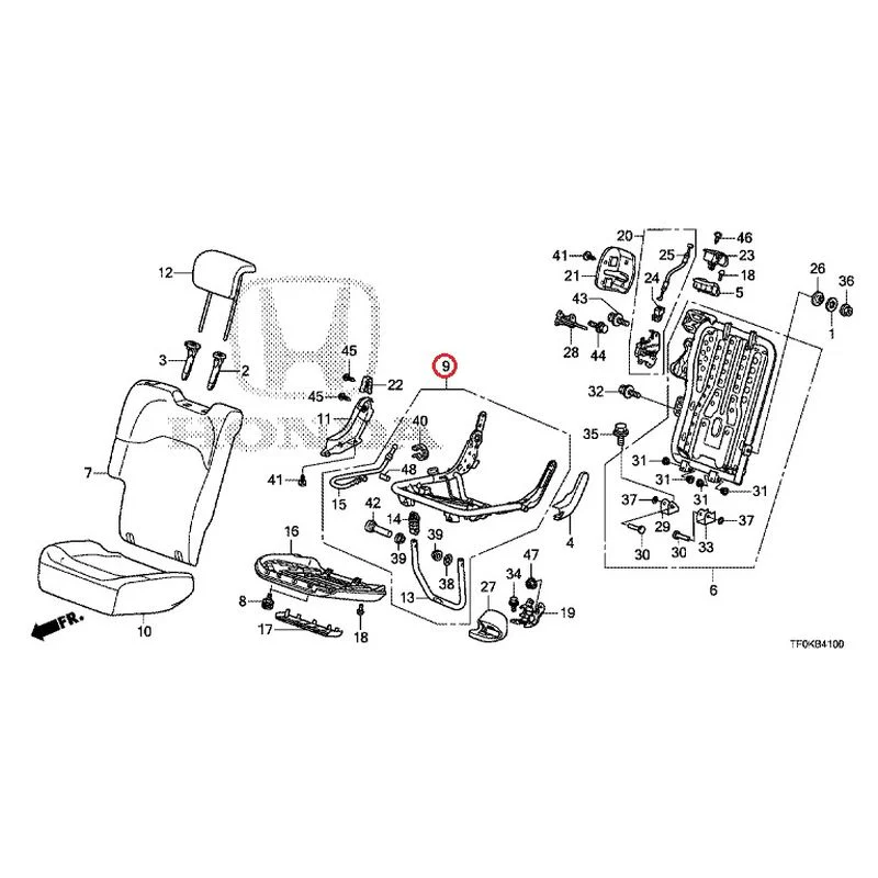 [NEW] JDM HONDA FIT GE8 2012 Rear seat back (R.) (1) GENUINE OEM - Image 11