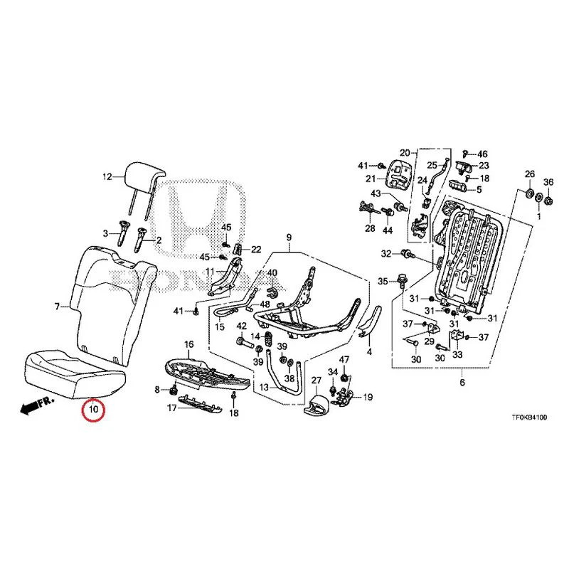 [NEW] JDM HONDA FIT GE8 2012 Rear seat back (R.) (1) GENUINE OEM - Image 13