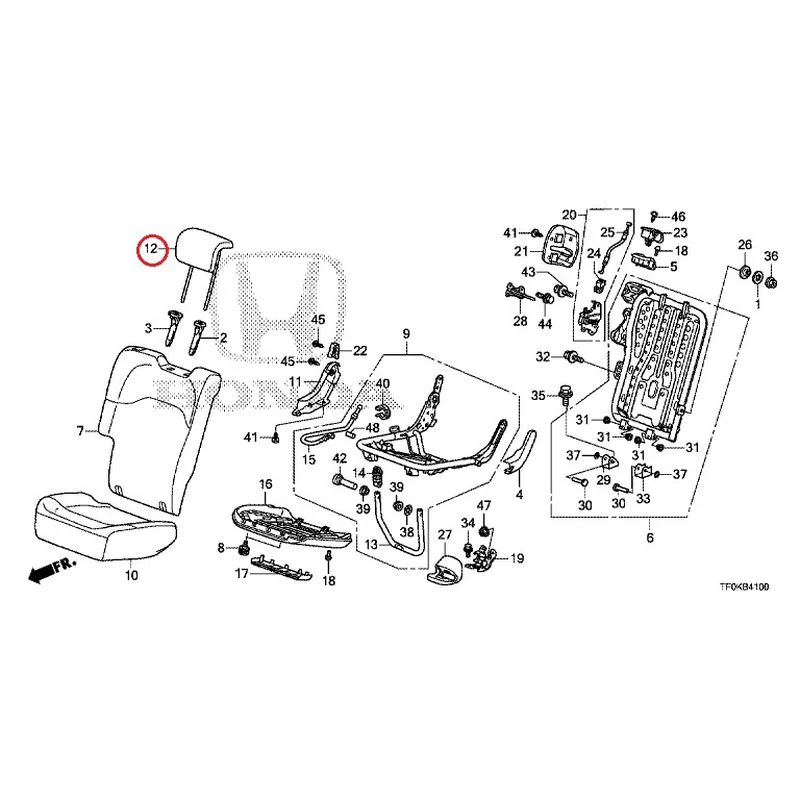 [NEW] JDM HONDA FIT GE8 2012 Rear seat back (R.) (1) GENUINE OEM - Image 15