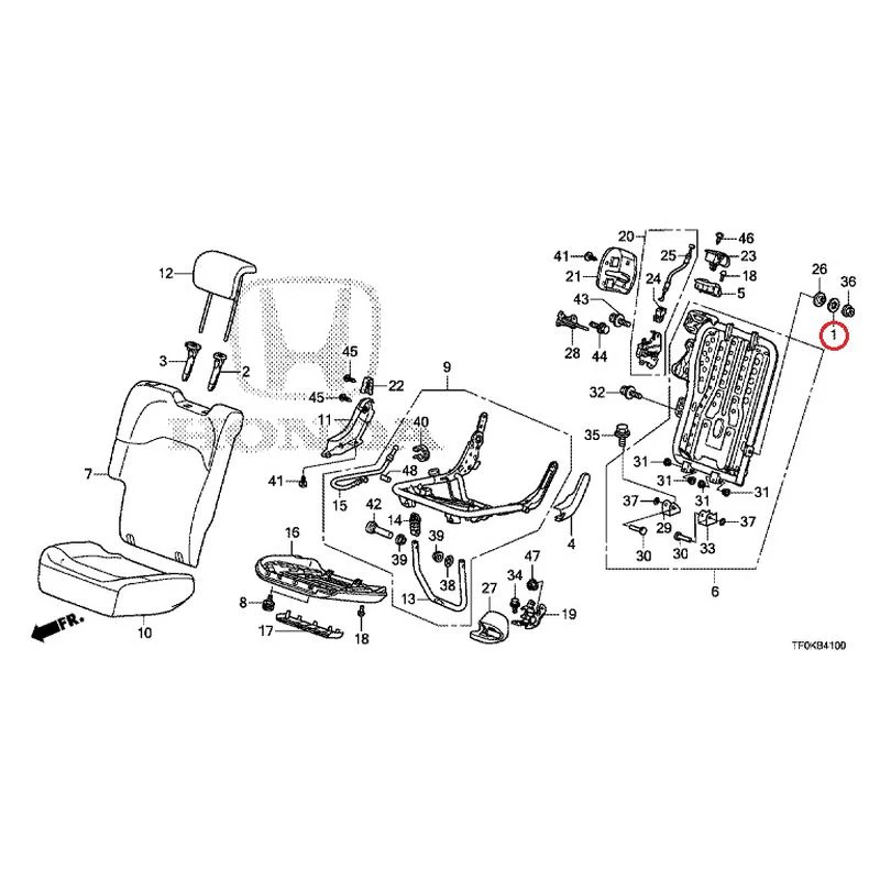 [NEW] JDM HONDA FIT GE8 2012 Rear seat back (R.) (1) GENUINE OEM - Image 2
