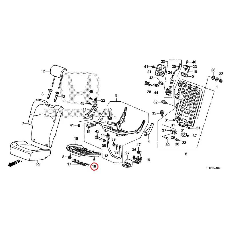 [NEW] JDM HONDA FIT GE8 2012 Rear seat back (R.) (1) GENUINE OEM - Image 21